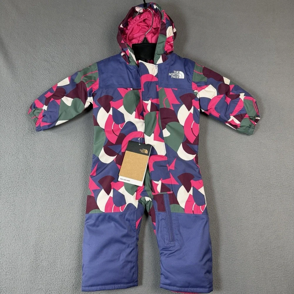 The North Face Baby Freedom Snow Suit Mr Pink Big Abstract 3-6 Months Waterproof